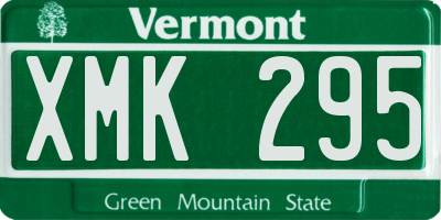 VT license plate XMK295