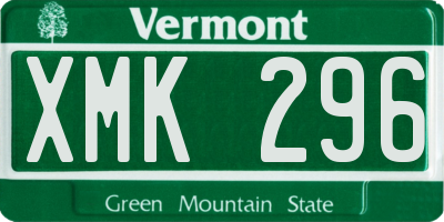 VT license plate XMK296