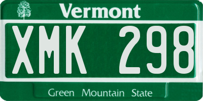 VT license plate XMK298