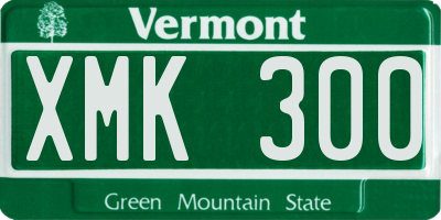 VT license plate XMK300