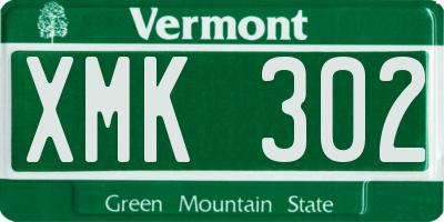 VT license plate XMK302