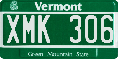 VT license plate XMK306