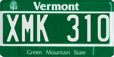 VT license plate XMK310