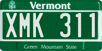 VT license plate XMK311