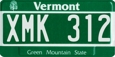 VT license plate XMK312