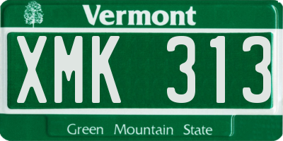 VT license plate XMK313