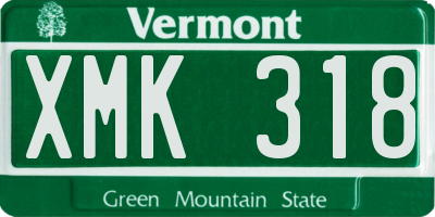 VT license plate XMK318