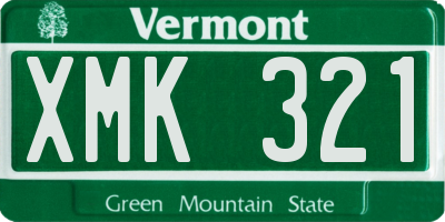 VT license plate XMK321