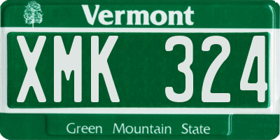 VT license plate XMK324
