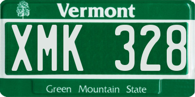 VT license plate XMK328