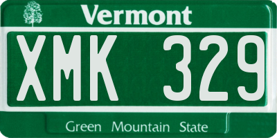VT license plate XMK329
