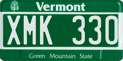 VT license plate XMK330