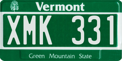 VT license plate XMK331