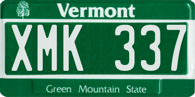 VT license plate XMK337
