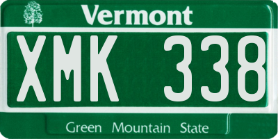 VT license plate XMK338