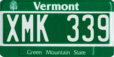 VT license plate XMK339