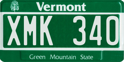 VT license plate XMK340