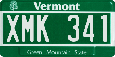 VT license plate XMK341