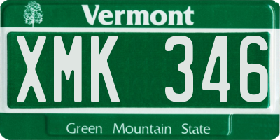 VT license plate XMK346