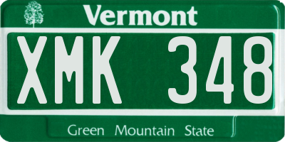 VT license plate XMK348