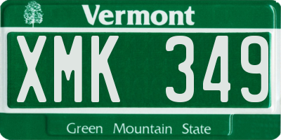 VT license plate XMK349