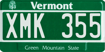 VT license plate XMK355