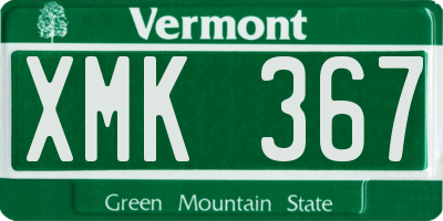 VT license plate XMK367