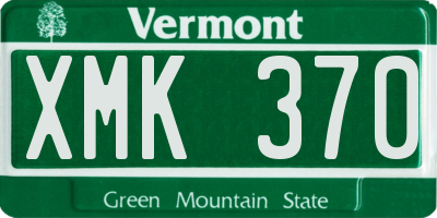VT license plate XMK370
