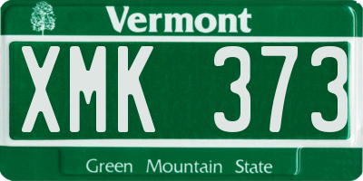 VT license plate XMK373