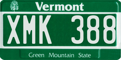 VT license plate XMK388