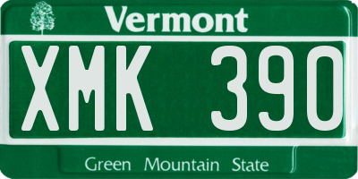 VT license plate XMK390