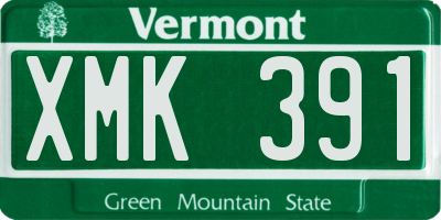 VT license plate XMK391