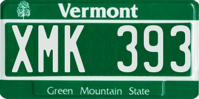VT license plate XMK393