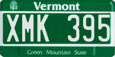 VT license plate XMK395
