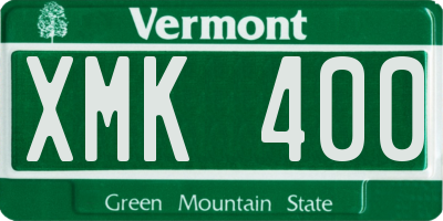 VT license plate XMK400