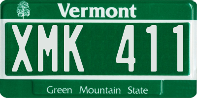 VT license plate XMK411