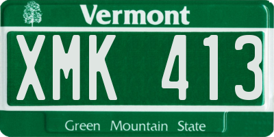 VT license plate XMK413