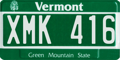 VT license plate XMK416