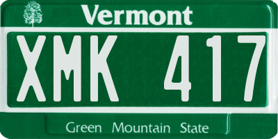 VT license plate XMK417