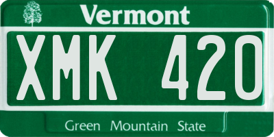 VT license plate XMK420