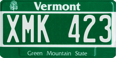 VT license plate XMK423
