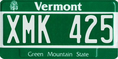 VT license plate XMK425