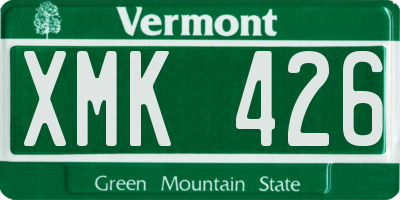 VT license plate XMK426