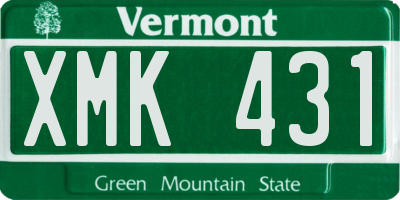 VT license plate XMK431