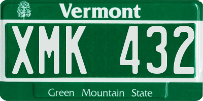 VT license plate XMK432
