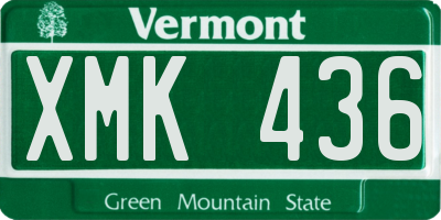 VT license plate XMK436