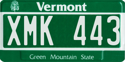 VT license plate XMK443