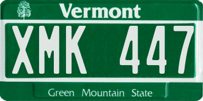 VT license plate XMK447