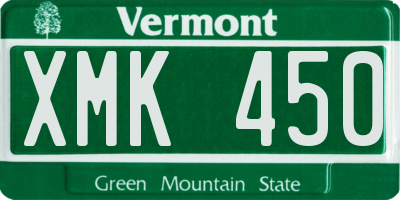 VT license plate XMK450