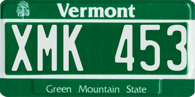 VT license plate XMK453